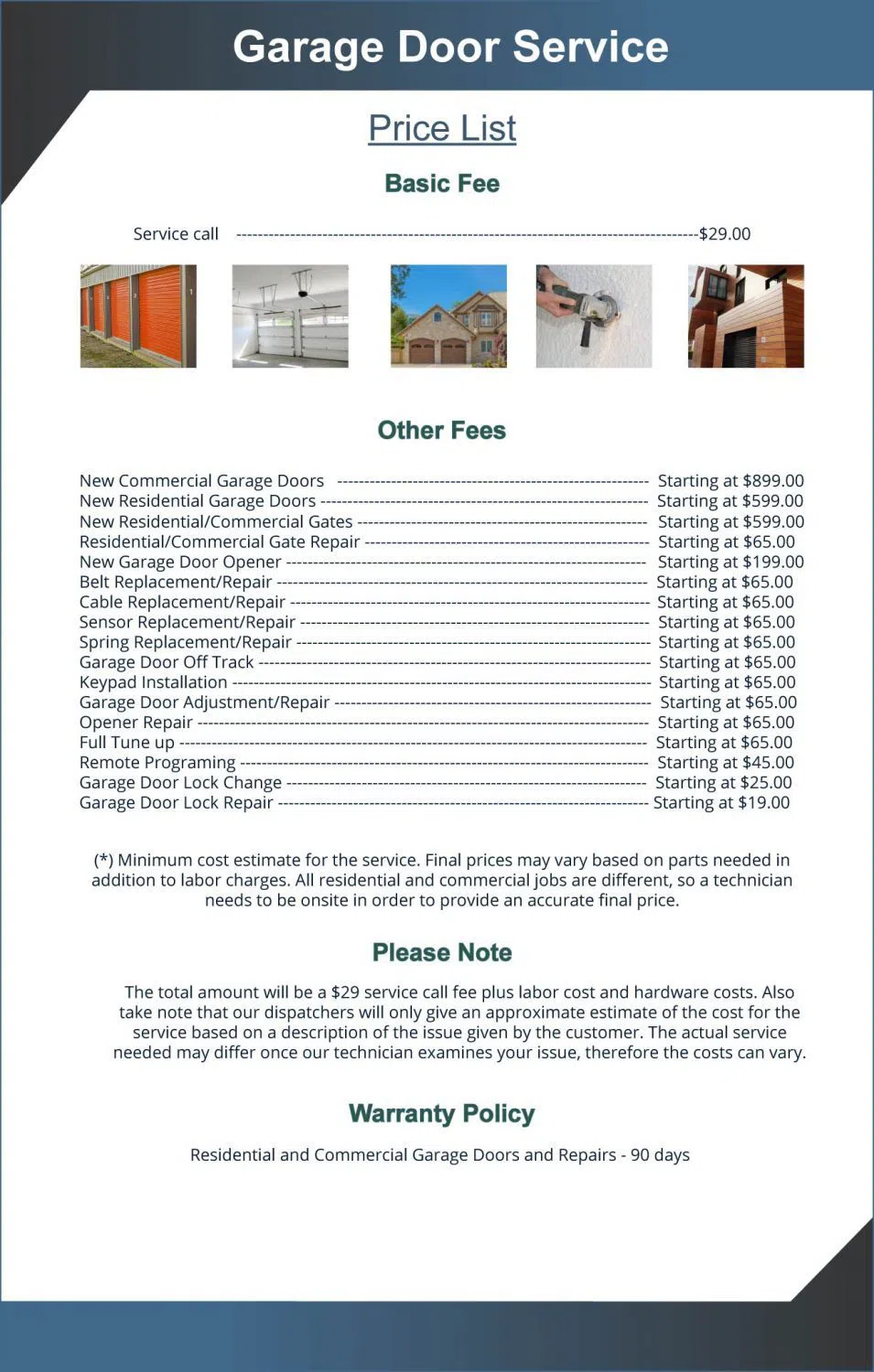 Exclusive Garage Door Service Orlando, FL 407-630-5519